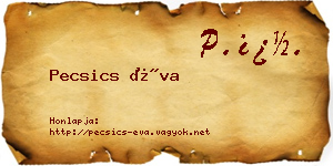 Pecsics Éva névjegykártya